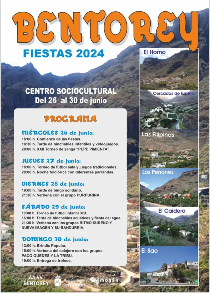 Programa El Horno, Fiestas Bentorey 2024 del 26 al 30 de Junio