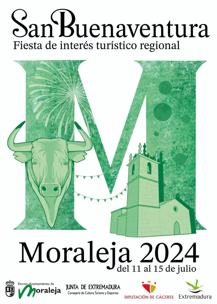 Cartel y Programación de las Fiestas de San Buenaventura en Moraleja 2024