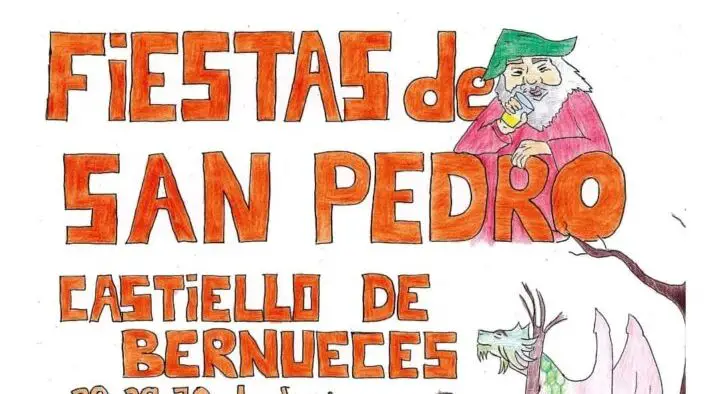 Cartel y programa de las Fiestas de San Pedro en Castiello de Bernueces 2024