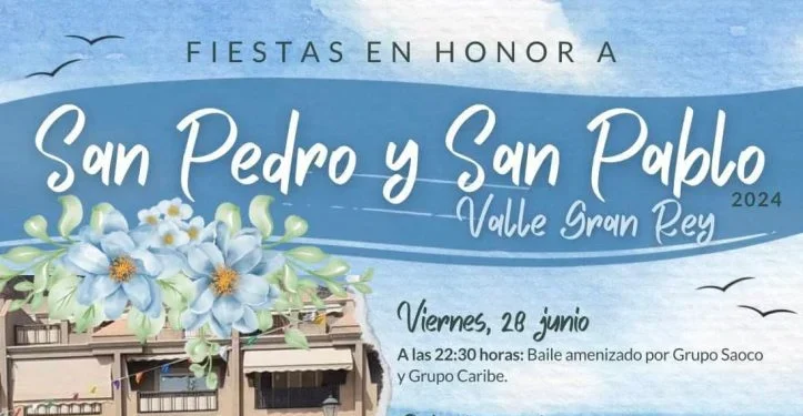 Programa de las Fiestas de San Pedro y San Pablo 2024 en Valle Gran Rey (La Gomera)