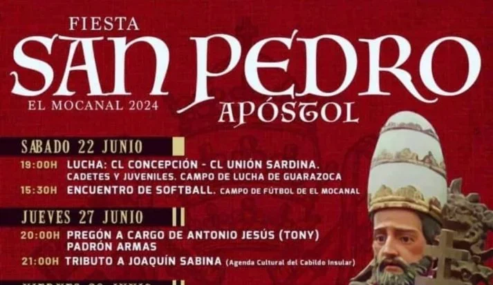 Programa de Actos y Eventos de las Fiestas de San Pedro apóstol 2024