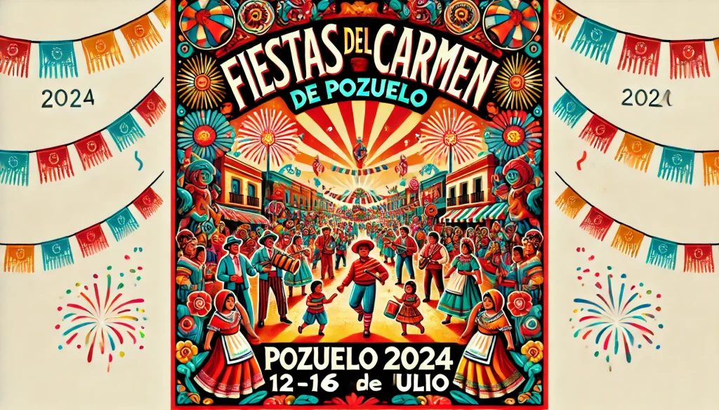 Cartel y programación Fiestas del Carmen de Pozuelo 2024