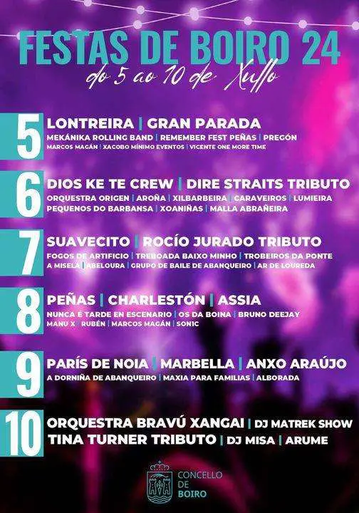 Cartel Fiestas de Boiro 2024